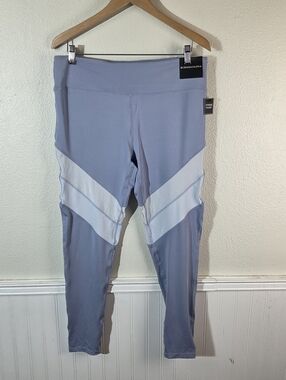 BCBGMAXAZRIA NWT Womens XL Lavender Colorblock Leggings Athleisure Yoga Pocket